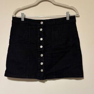 Altar'd State Black Denim Mini Skirt